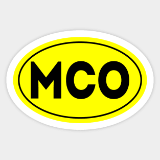 MCO Airport Code Orlando International Airport USA Sticker